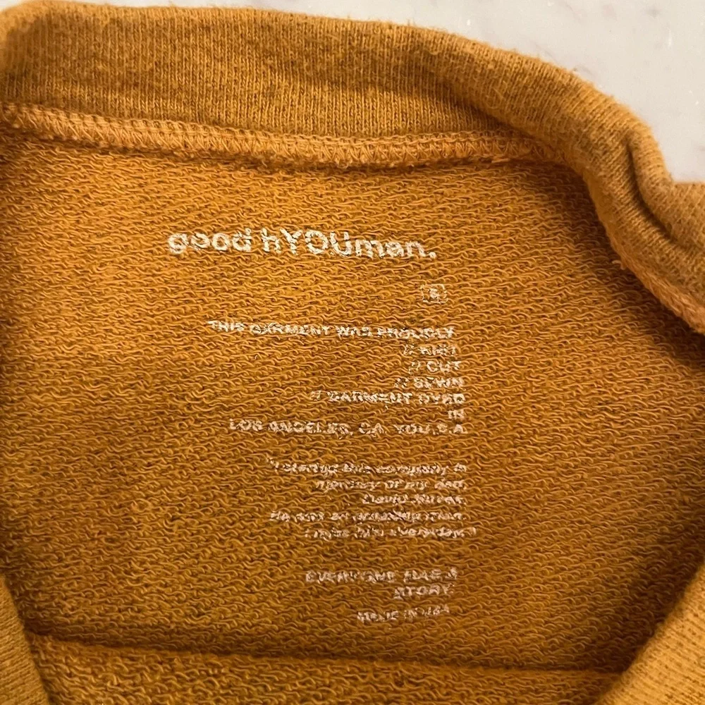 good hYOUman Being Kind Is Cool The Smith Sweatshirt in Sunflower Yellow - Picture 5 of 5